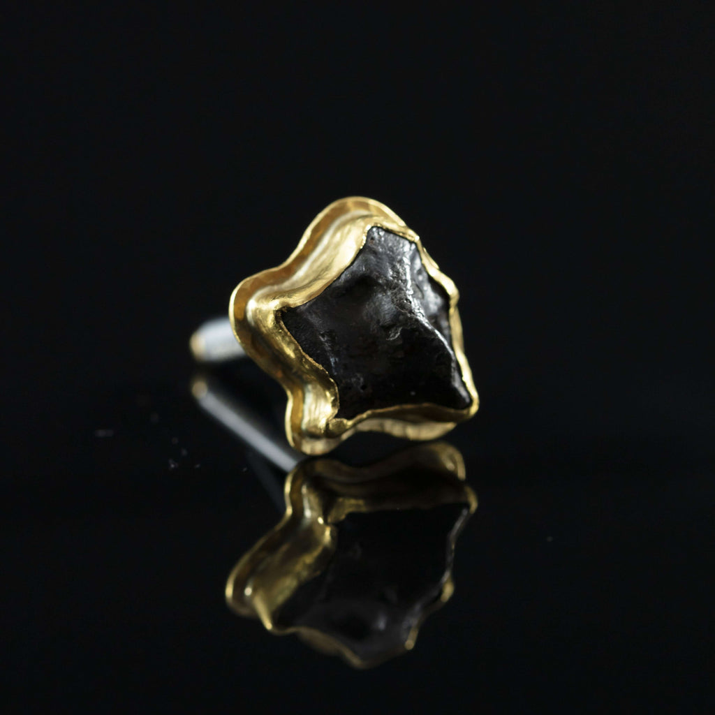 Meteorite & Gold Cufflinks I