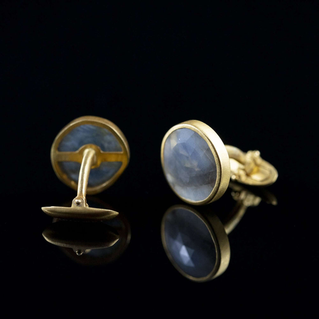 Blue Sapphire & Gold Cufflinks I