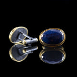 Blue Sapphire & Gold Cufflinks II