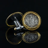 Persian Silver Coin & Gold Cufflinks I