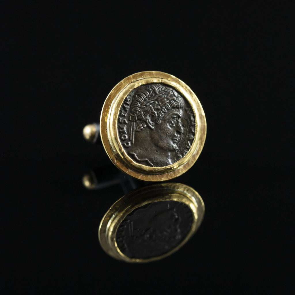 Roman Empire Copper Coin & Gold Cufflinks IV