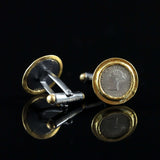 Queen Victoria Silver Coin & Gold Cufflinks II