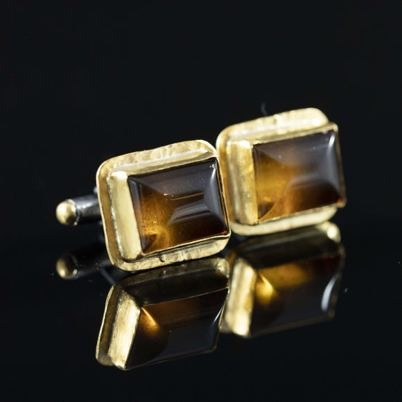 Amber & Gold Cufflinks