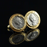 Julia Mamaea Silver Coin & Gold Cufflinks